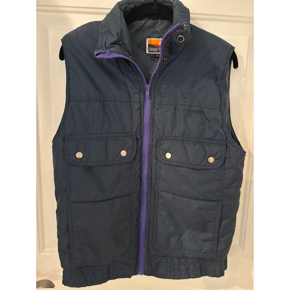 Vintage‎ Ozark Trail Vest Quilted Insulated Full Zip Gorpcore Blue S
